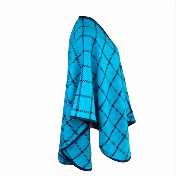 Turquoise And Navy Wrap Shawl - Picture 6 of 16